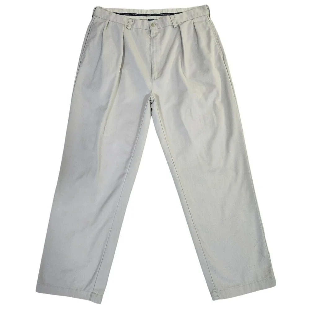 Polo Ralph Lauren Pants Men's 38x30* (Fits 36x29.5) Beige Pleated Straight Leg